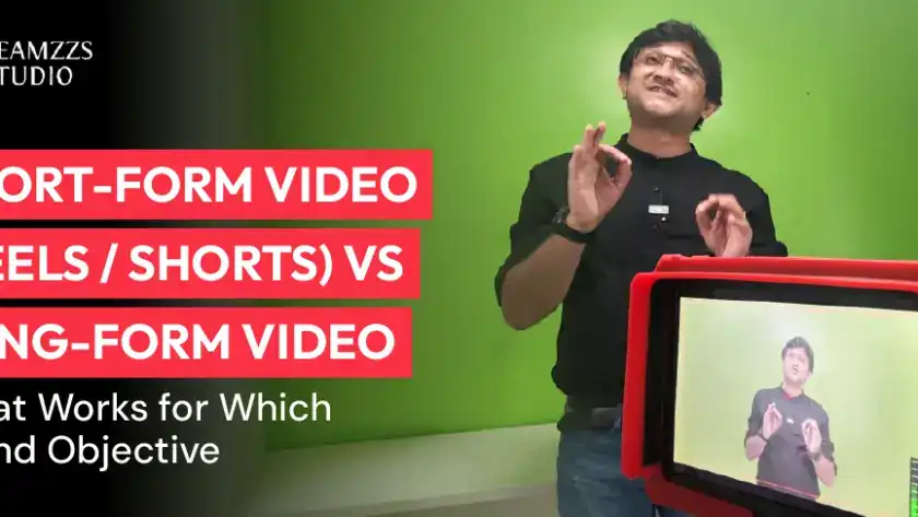 Short-form vs long-form video marketing strategy comparison for brand objectives by iDREAMZZS Studio