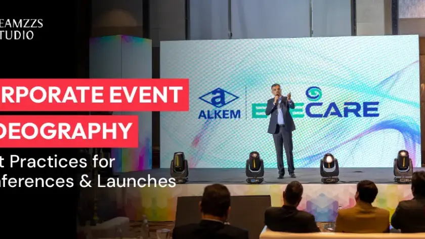 Professional corporate event videography coverage for conferences and product launches by iDREAMZZS Studio.