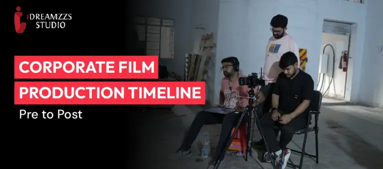 Corporate film production timeline from pre-production to post-production